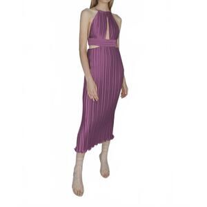 NEW AIIFOS valerie halter neck pleated dress in mauve